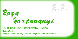 roza hortovanyi business card